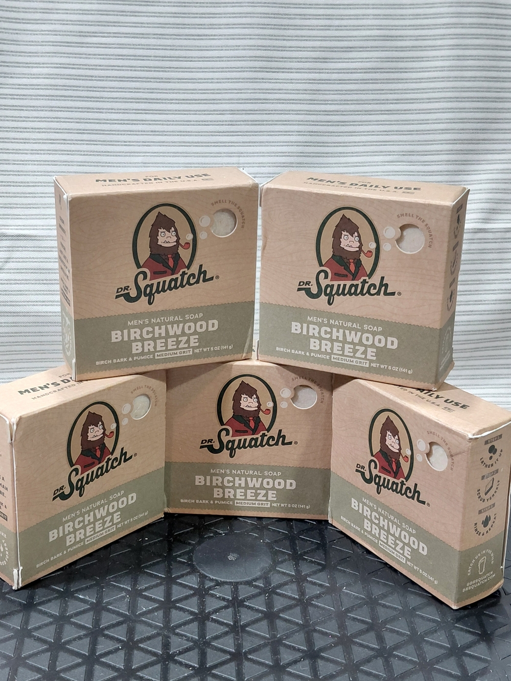 NEW DR Squatch MENS Natural Bar Soap In Birchwood Breeze 5oz Bars 5 For Sale